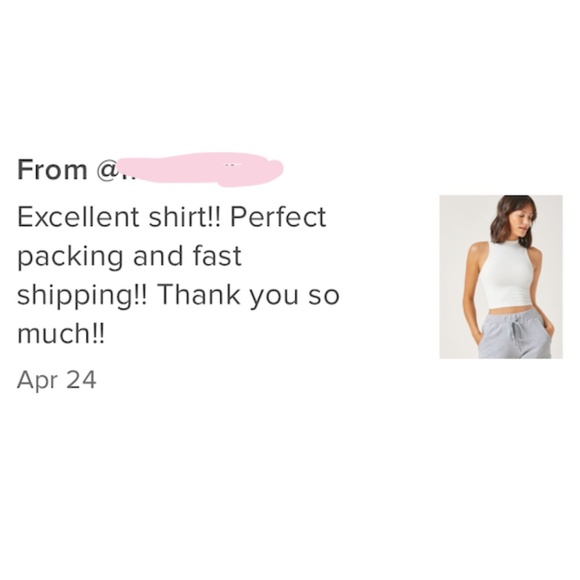 High Neck White Crop Tank Top - Picture 6 of 9